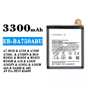 Bateria EB-BA750ABU para Samsung A7 2018/A8S/A9 Pro 2019/A60S