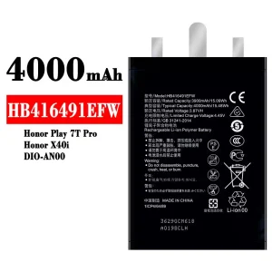 Bateria HB416491EFW para HUAWEI Honor Play 7T Pro / Honor X40i