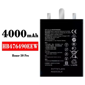 Bateria HB476490EEW para HUAWEI Honor 50 Pro