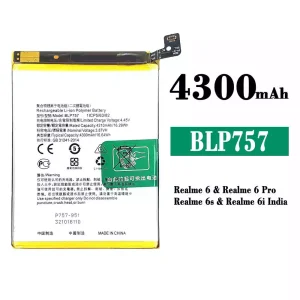 Bateria BLP757 para OPPO Realme 6 / Realme 6i India / Realme 6 pro / Realme 6s
