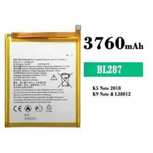 Bateria BL287 para Lenovo K5 Note 2018/K9 Note