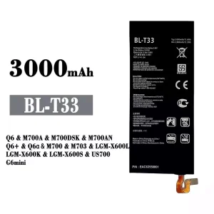 Bateria BL-T33 para LG Q6 /Q6+ /Q6a /G6mini