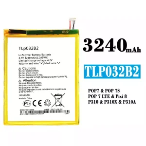 Bateria TLP032B2 para Alcatel POP 7/POP 7S/POP 7 LTE/Pixi 8