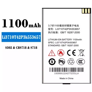 Bateria Li3710T42P3h553657 para ZTE S302/CBS718/S718