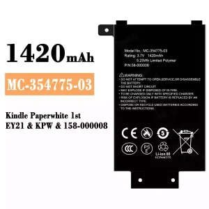 Bateria MC-354775-03 para Amazon Kindle Paperwhite 1st /158-000008