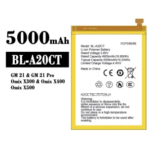 Bateria BL-A20CT para General Mobile GM 21/GM 21 Pro/Omix X300/Omix X400/Omix X500
