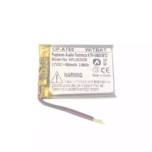 Bateria nova para auscultadores Audio-Technica ATH-M50XBT2,ATHM50XBT,ATH-DSR9BT,ATH-DSR7BT,ATH-SR6BT,ATH-SR5BT,SR5BTBK,SR5BTWH,ATH-AR3BT