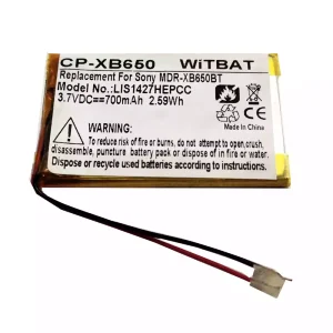 Bateria nova para auscultadores Sony MDR-XB650BT,DR-BTN200,MDR-XB950BT,MDR-XB950B1,WH-XB700,MDR-ZX330BT,MDR-ZX550BN,MDR-RF985R