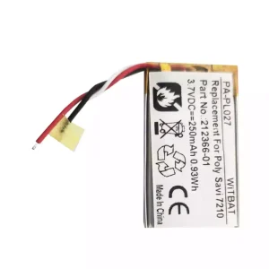 Bateria nova para auscultadores Plantronics Savi 7210,Savi 7220,S7210T,S7220T