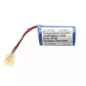 Bateria nova para auscultadores Audio-Technica ATH-CK3TW estojo de carregamento,ICR17280