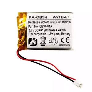 Bateria nova para altifalante Motorola Sonic Play 100,MBP33,MBP36,CB94-01A